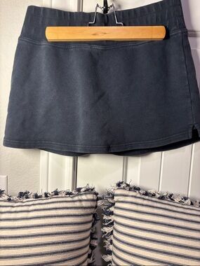 Mono B Black Mini Skort with Ribbed Waistband